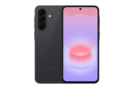 Смартфон Samsung Galaxy A37 8/128Gb Awesome Charcoal, чёрный — на белом фоне