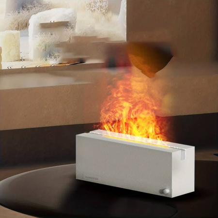 Аромадиффузор с эффектом горения пламени Flame Aromatherapy Machine (HX121) White