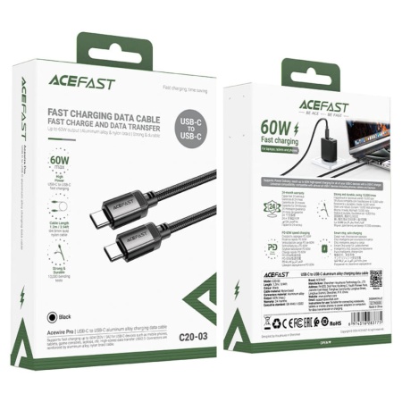 Кабель AceFast USB-C to USB-C C20-03 60W 1.2m