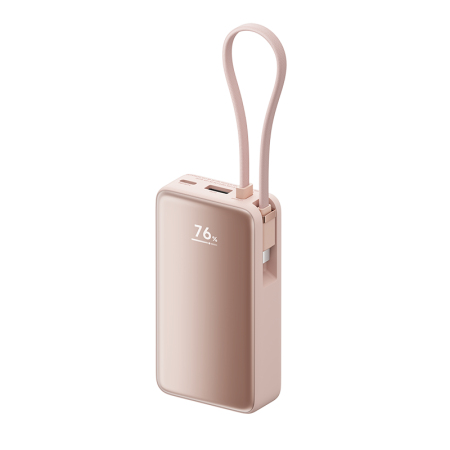 Внешний аккумулятор Xiaomi Power Bank 10000mAh 45W с кабелем и дисплеем, Flowing Pink — корпус выбранного цвета