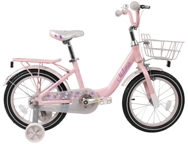 Велосипед TechTeam Milena 20" Light Pink (алюмин) корзина