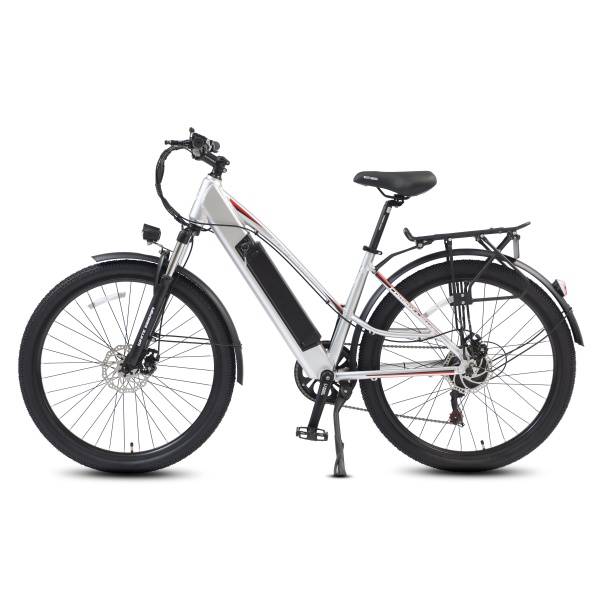 Электровелосипед WHITE SIBERIA CAMRY LIGHT 500W (серебристый матовый)