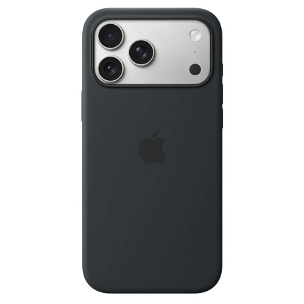 Чехол Silicone Case MagSafe совместим с ремешком через плечо 17 Pro Max Black