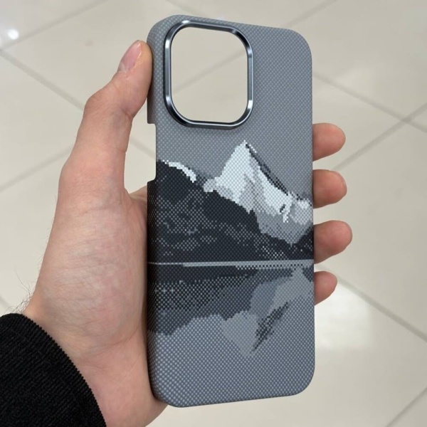 Чехол Mobikas Armor Grid Kevlar IPhone 15 Pro Max Light Gray Mountain