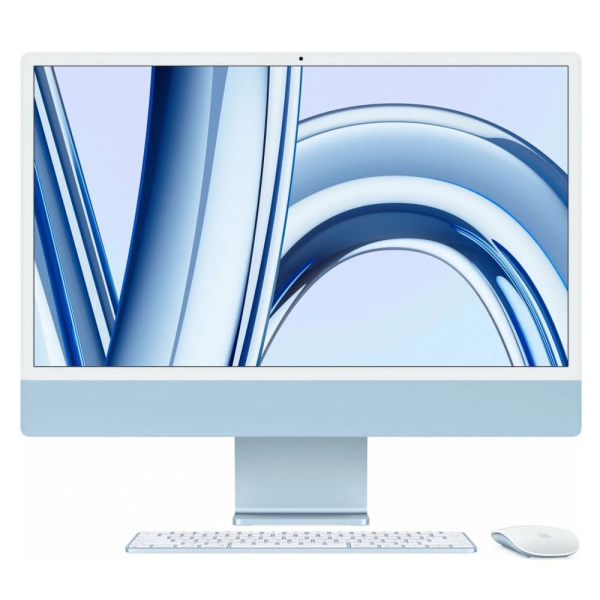 Apple iMac 24" (M3, 8C CPU, 10C GPU, 2023) Retina 4,5K, 8 Гб, 256 Гб (MQRQ3) Синий