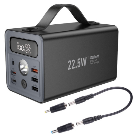 Внешний аккумулятор Hoco J138 60000mAh 22.5W+PD20W+DC12V (черный)