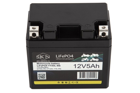 Аккумулятор для мототехники SKN LiFePO4 YTX5L-BS (12V/5Ah/80A) [UTX5L-BS, CT1205, YT5L-BS]