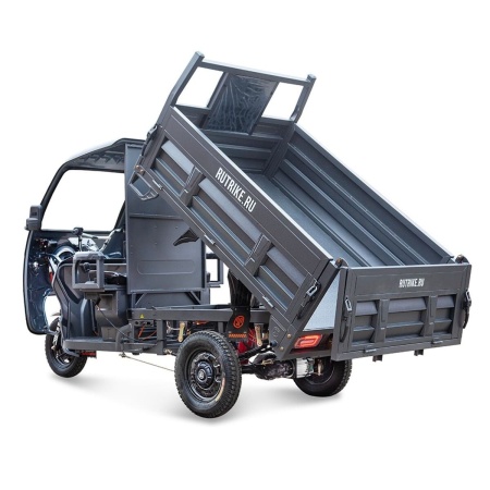 Грузовой электротрицикл Rutrike D5 КАБИНА гидравлика 1700 60V1200W (Серый-2912)