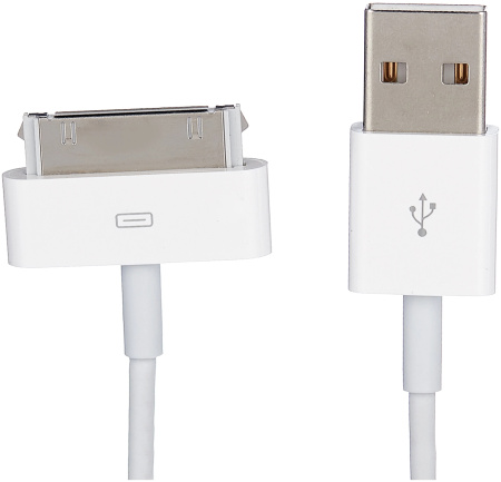 Кабель USB APPLE MA591 USB - 30 Pin 1м (Белый)