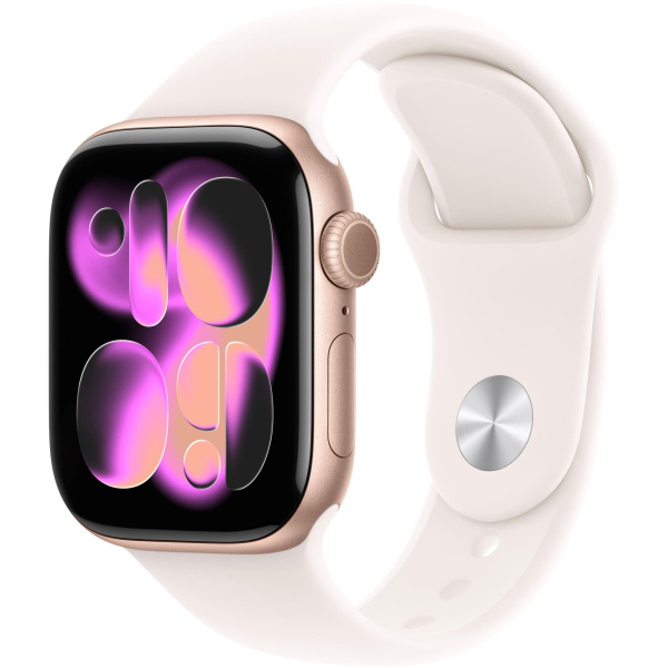 Apple Watch Series 11 GPS 42mm Rose Gold Aluminium Case with Light Blush Sport Band - S/M
