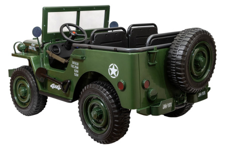 Детский электромобиль Jeep Willys YKE 4137 4x4 Зеленый (армия)