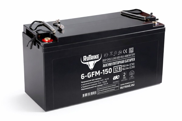 Аккумуляторная батарея Rutrike 6-GFM-150 (12V162A/H C20)