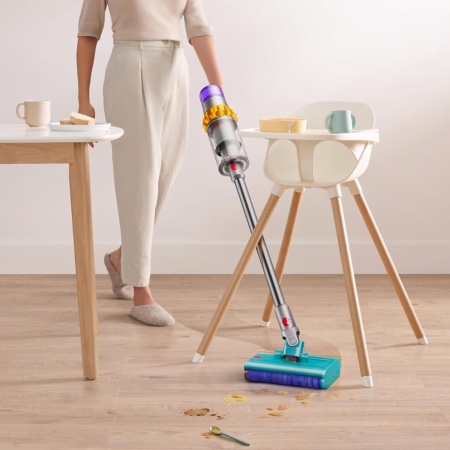 Вертикальный беспроводной пылесос Dyson V15s Detect Submarine (SV47) Yellow/Nickel