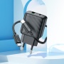 Сетевое зарядное устройство Hoco CS23A с разъемами USB-C 30W + USB-A 18W, поддерживает быструю зарядку, с кабелем USB-C-USB-C 1м, черное