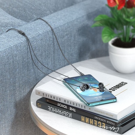 Проводные наушники Hoco M96 Platinum universal, Jack 3.5mm, 1.2 м, серебряный