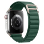 Ремешок нейлоновый Alpine Loop для Apple Watch 42/44/45/49 мм, 235мм, на застежке, темно-зеленый