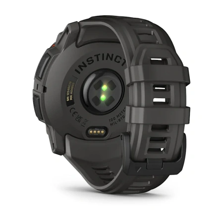 Garmin Instinct 3 Solar 50 мм Black/Charcoal — задние датчики и зарядные контакты