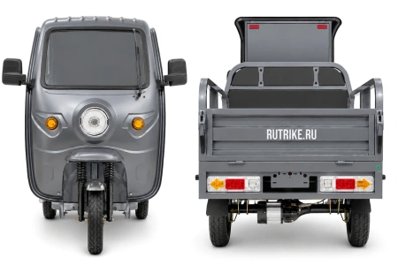 Грузовой электротрицикл Rutrike Вектор Кабина 1500 60V1200W (Серый) — ракурс