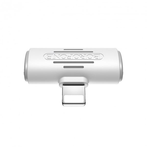 Переходник Borofone BV6 Apple Dual Lightning Digital Audio Converter белый