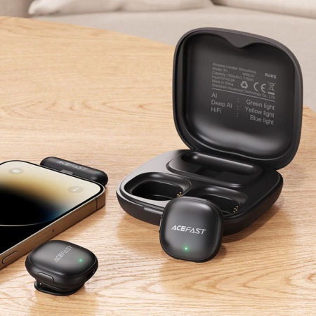 Беспроводной петличный микрофон AceFast R1 USB-C Black