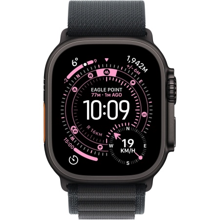 Apple Watch Ultra 3 GPS + Cellular 49mm Black Titanium Case with Black Alpine Loop - Large (MF0X4) (США)