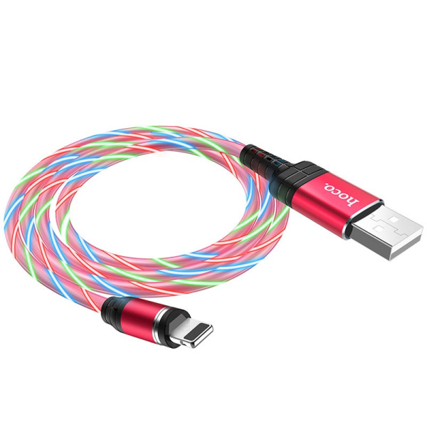 Кабель USB HOCO U90 Ingenious USB - Lightning 2А 1 м красный