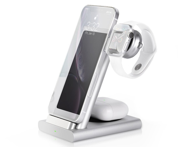 Док-станция COTEetCI Base 3 в 1 для Apple Watch / iPhone / AirPods CS5700-TS (Silver)
