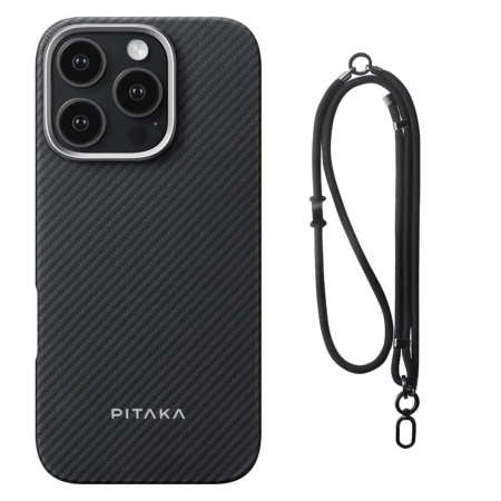 Чехол Pitaka Ultra-Slim Case + Phone strap Iphone 16 Pro Max
