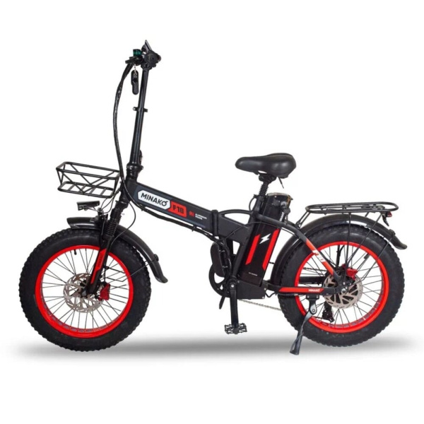 Электровелосипед Minako F10 PRO 15Ah Красный (спицы)