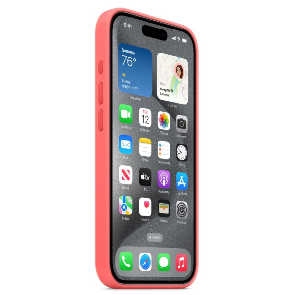 Чехол Silicone Case MagSafe Iphone 15 Pro Красный
