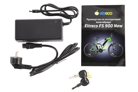 Электровелосипед Eltreco FS900 new (Зелено-белый-2207)
