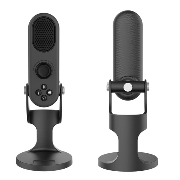 Микрофон универсальный кардиоидный JMARY MC-PW7, Type-C+Lightning+Jack 3.5mm, черный