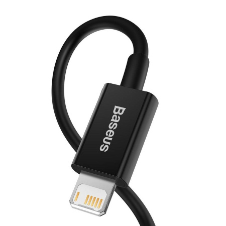 Кабель USB BASEUS Superior Series Fast Charging, USB - Lightning, 2.4А, 1 м, Черный (CALYS-A01)