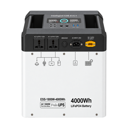 Портативная электростанция JQB Power 1800, 4000 Вт·ч — ракурс 2