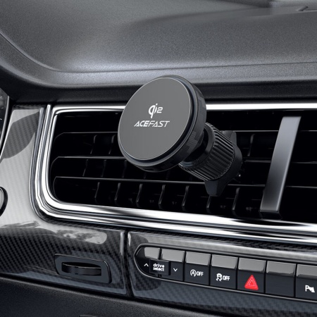 Автомобильный держатель с беспроводной зарядкой AceFast D33 15W QI2 Black