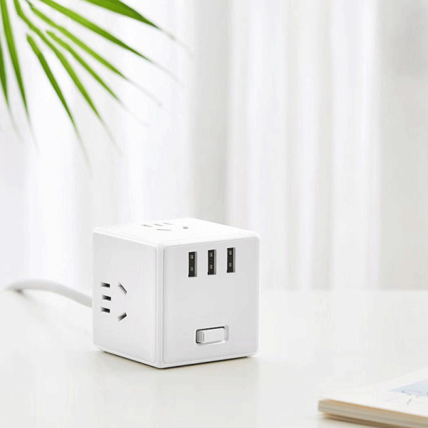 Кубик Xiaomi Mijia Rubik Power Socket Plug 3USB 2.4A Wired Vers