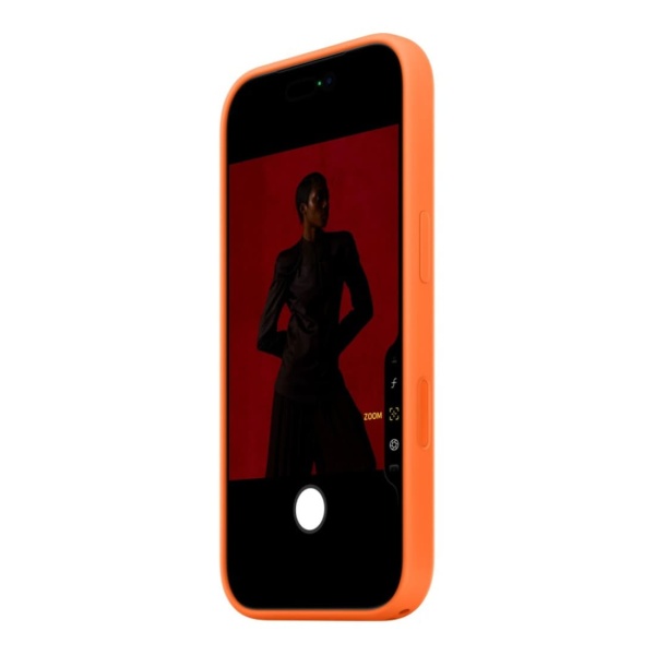 Чехол Silicone Case MagSafe совместим с ремешком через плечо 17 Pro Orange