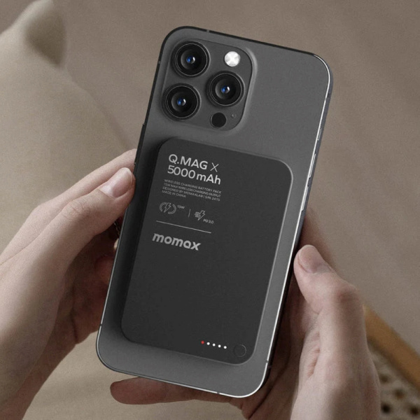 Внешний аккумулятор Momax Q.Mag X 5000 mAh, Black