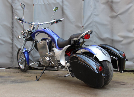 Электромотоцикл GreenCamel Chopper C200, 72V 3000W R15 синий