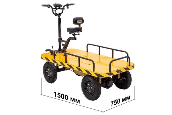 Платформенная тележка электрическая Rutrike СКЛАД 1500