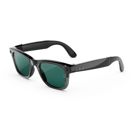Умные очки Ray-Ban Meta Wayfarer Gen 3 Transparent Black / Transitions Aquamarine, Large
