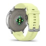 Garmin Venu 4 45 мм, цитроновый силиконовый ремешок: датчики пульса и зарядные контакты сзади