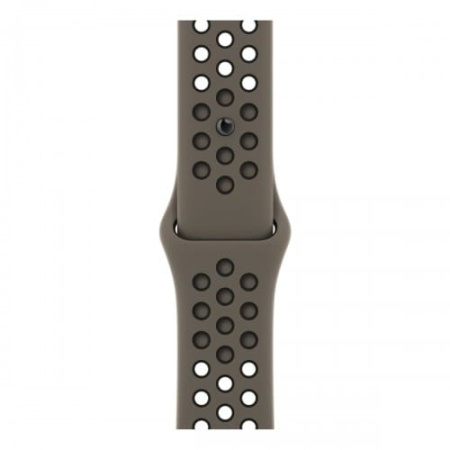 Смарт-часы Apple Watch Nike S8, 45 mm, корпус из алюминия цвета «тёмная ночь», спортивный ремешок Nike цвета «Olive Grey/Black»