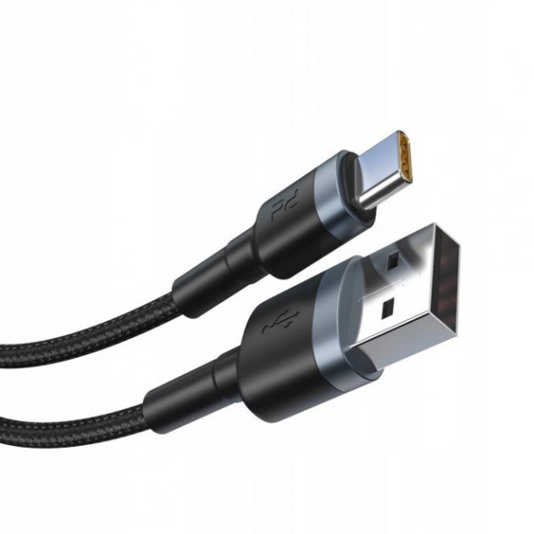 Кабель USB BASEUS Cafule USB - Type-C+Lightning 2.4А 1,2м Серый (CATKLF-ELG1)