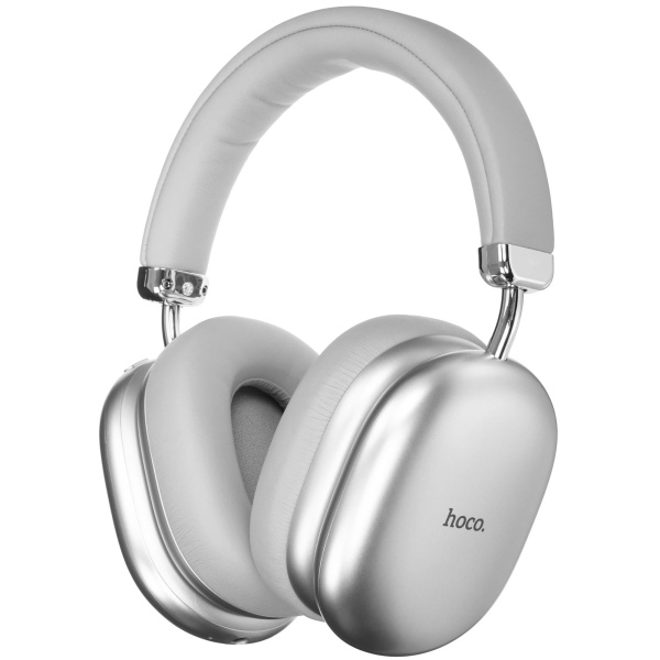 Беспроводные наушники накладные Hoco W35 Max Joy, Bluetooth, 800 мАч, серебристый