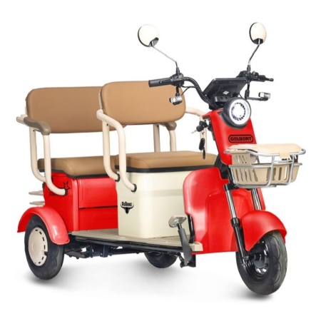 Электротрицикл Rutrike Gelbert Atlas 48V/60V 600Вт (Красный-3026)