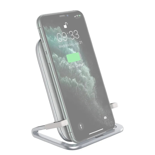 Беспроводное зарядное устройство BASEUS Rib + Кабель USB, 2A, 15W, (WXPG-02) белый
