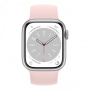 Смарт-часы Apple Watch S8, 45 mm, корпус из алюминия серебристого цвета, ремешок цвета «Chalk Pink»