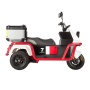 Электротрицикл Wanshida DOUHAO 60V 800Вт (Черно-бело-красный-3069)