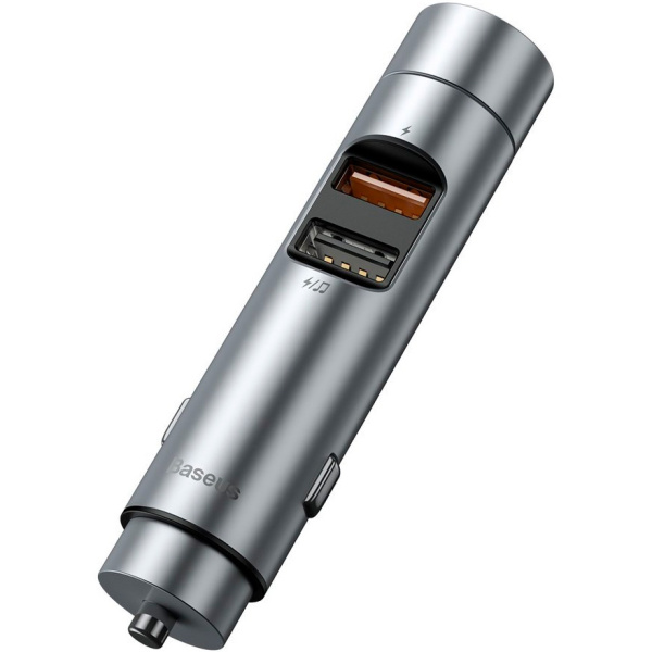 Автомобильный беспроводной MP3-плеер BASEUS Energy Column Car Wireless MP3 3A (CCNLZ-C0S) серебряный